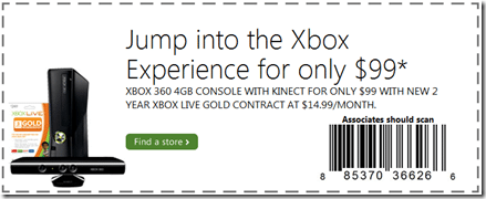 Microsoft Xbox 360 bundle Coupon