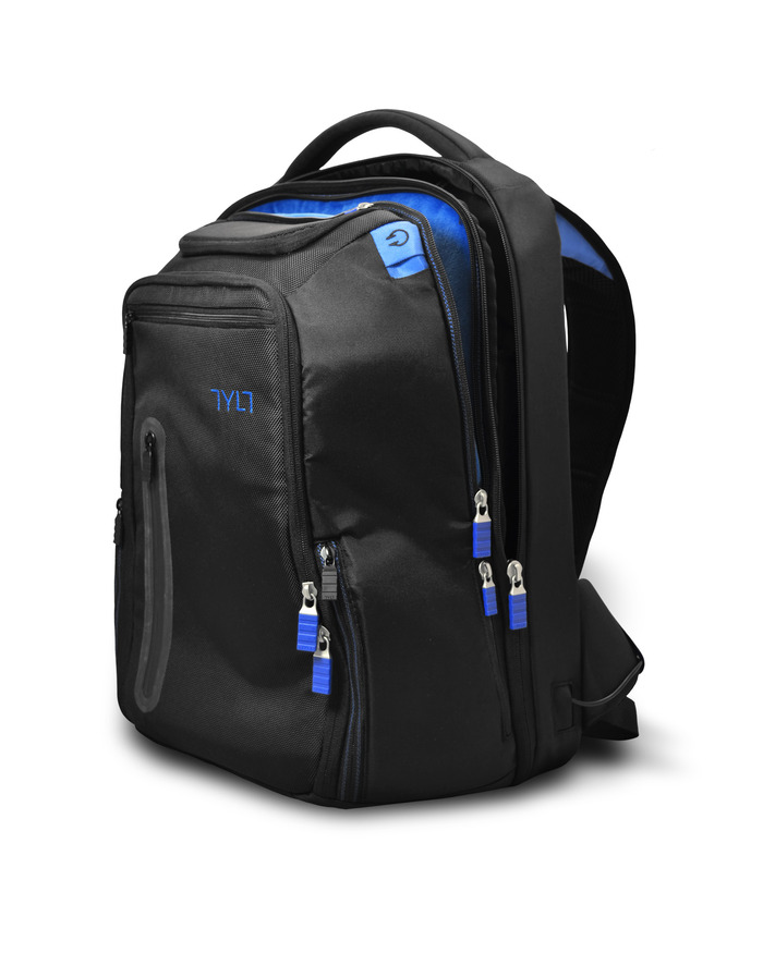 The backpack will stand when set on a flat surface