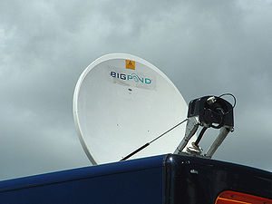 English: Bigpond Satellite internet dish.