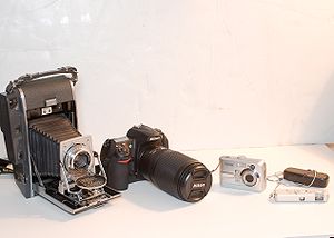 English: Cameras from Large to Small, Film to ...