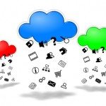 Cloud computing competition concept illustration