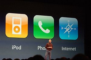 Steve Jobs introduces the original iPhone as a...