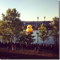 Pittsburghers are going quackers over a 40 foot Yellow Duck!