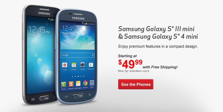 Samsung Galaxy S 4 mini and Galaxy S III mini Available Starting Today