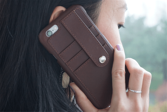 Leather HandiCase with Qi charger